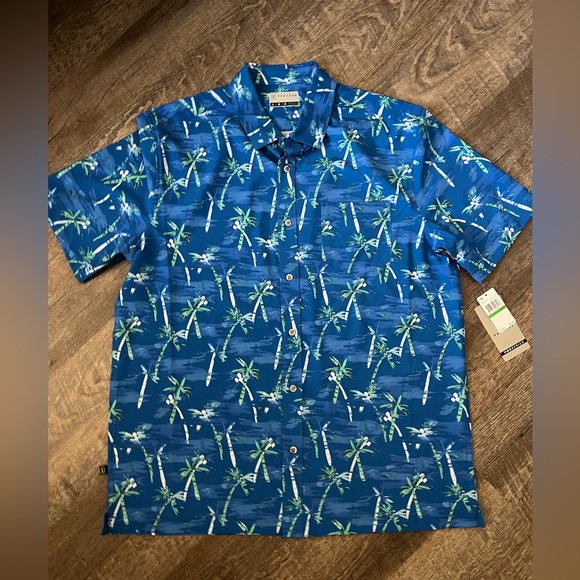 PGA TOUR S/S Button-Up Shirt and 8" Moisture Wicking Golf Short Set- L/34 - Picture 2 of 13